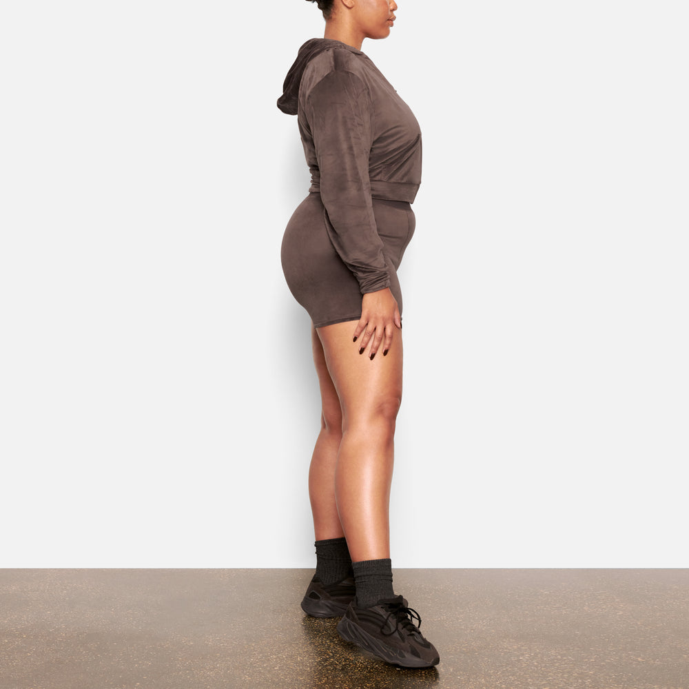 Skims VELOUR Hoodie Paars Grijs | 54TVFBUXJ
