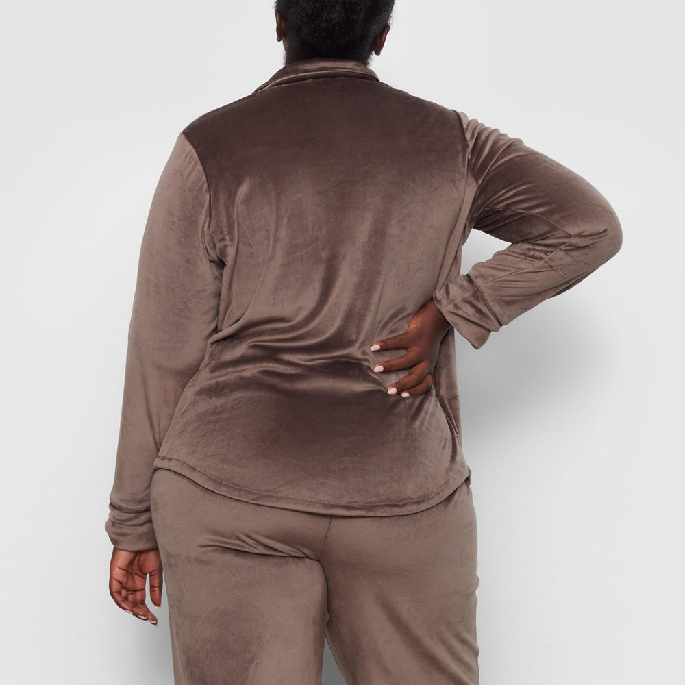Skims VELOUR Sleep Set Paars Grijs | 69ZXKMRQE