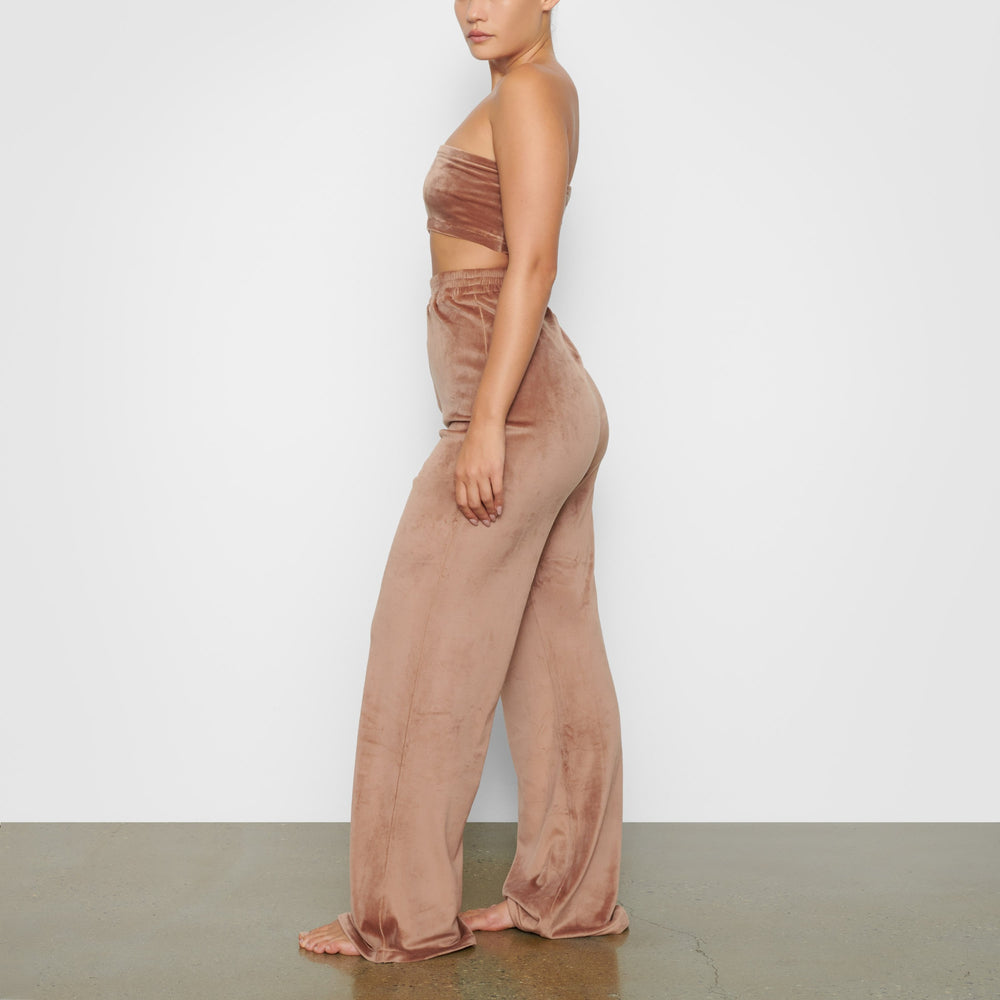 Skims VELOUR WIDE LEG Broek Abrikoos | 25CTBZOMA
