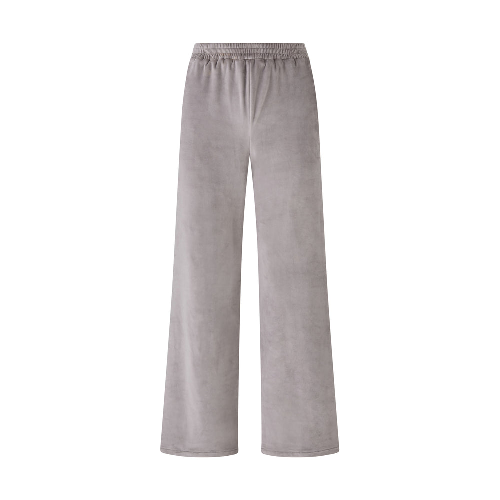 Skims VELOUR WIDE LEG Broek Grijs | 30JOQTKLH