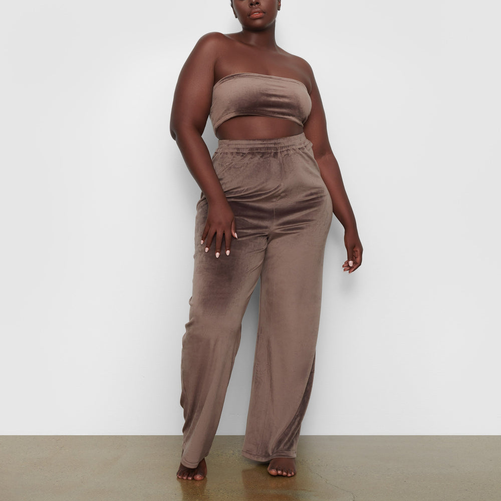 Skims VELOUR WIDE LEG Broek Paars Grijs | 97LNMPEVQ