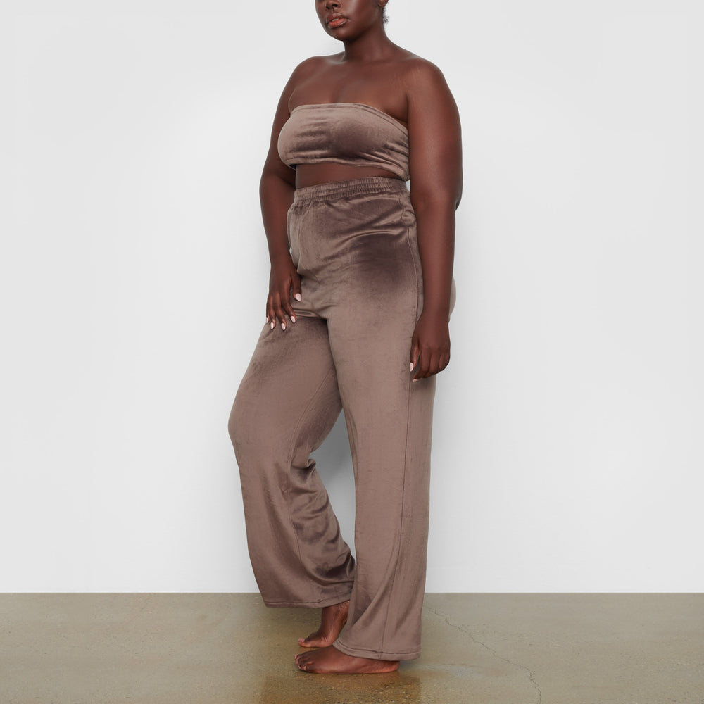 Skims VELOUR WIDE LEG Broek Paars Grijs | 97LNMPEVQ