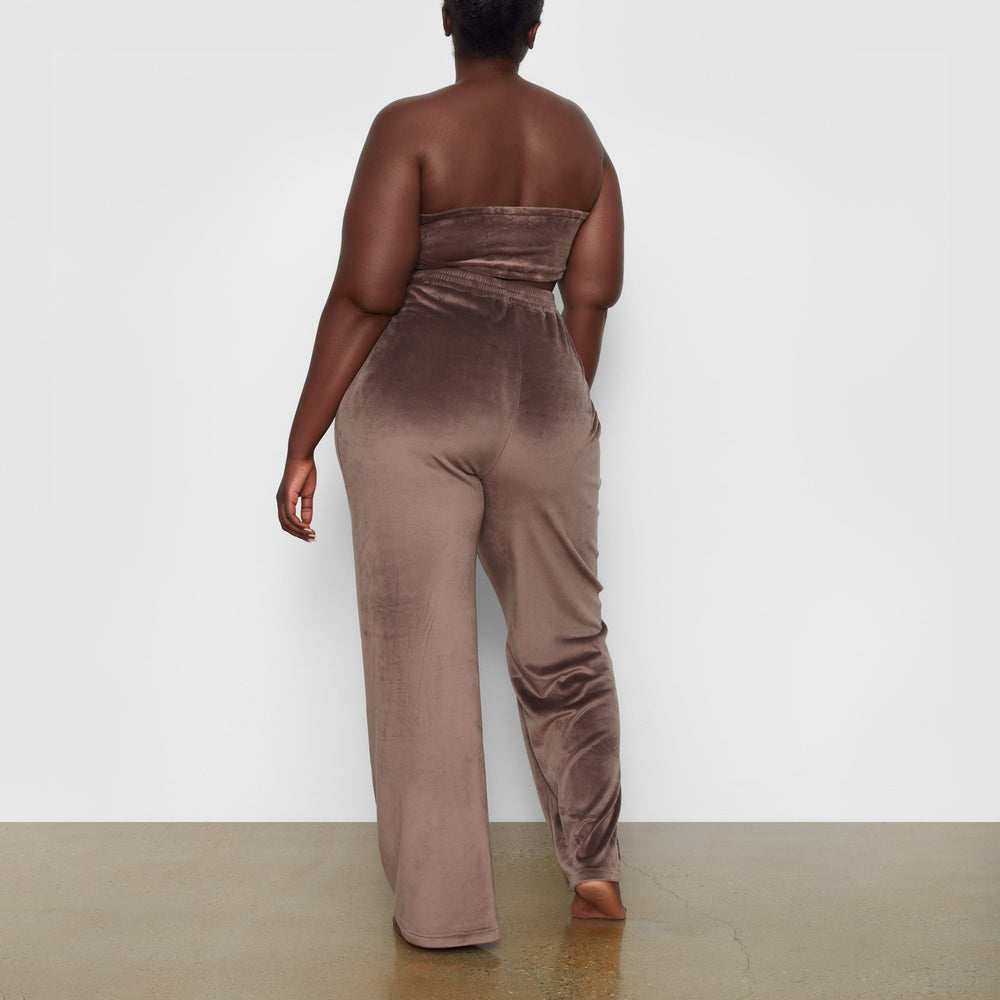 Skims VELOUR WIDE LEG Broek Paars Grijs | 97LNMPEVQ