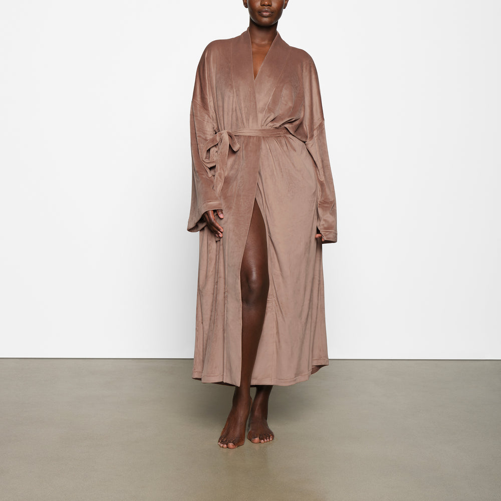 Skims VELOUR WRAP Badjas Abrikoos | 34PUMOBZQ