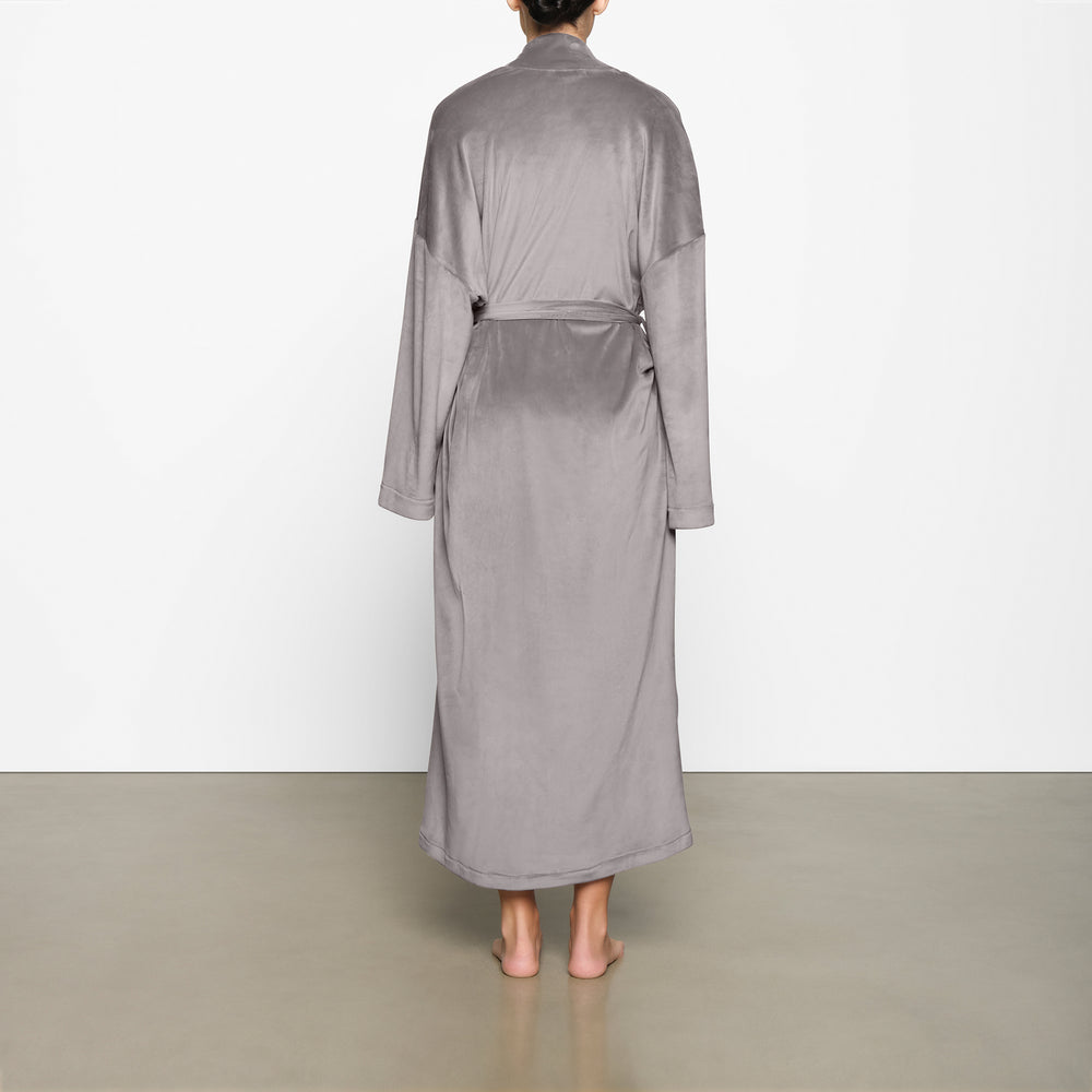 Skims VELOUR WRAP Badjas Grijs | 19QCIUHDG