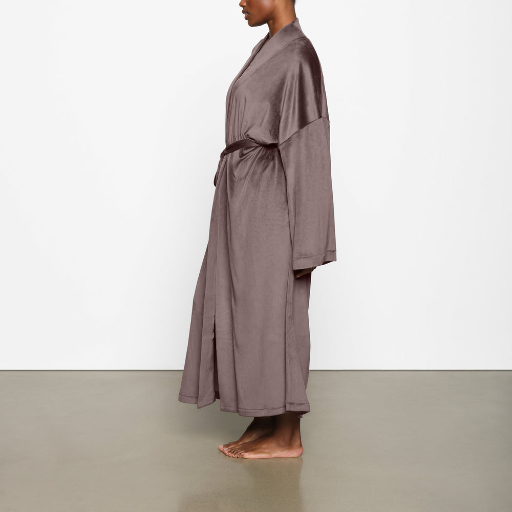 Skims VELOUR WRAP Badjas Paars Grijs | 79UQPXOCM