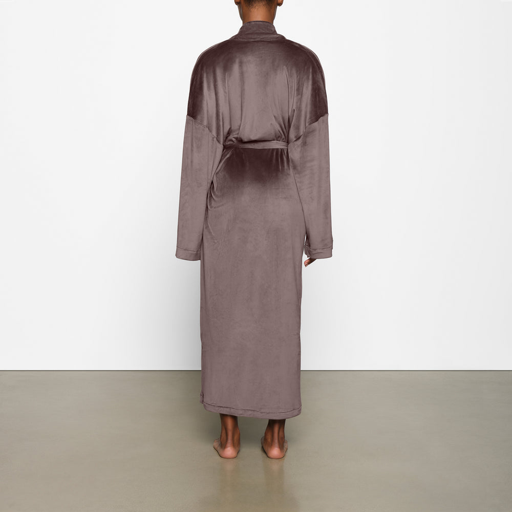 Skims VELOUR WRAP Badjas Paars Grijs | 79UQPXOCM