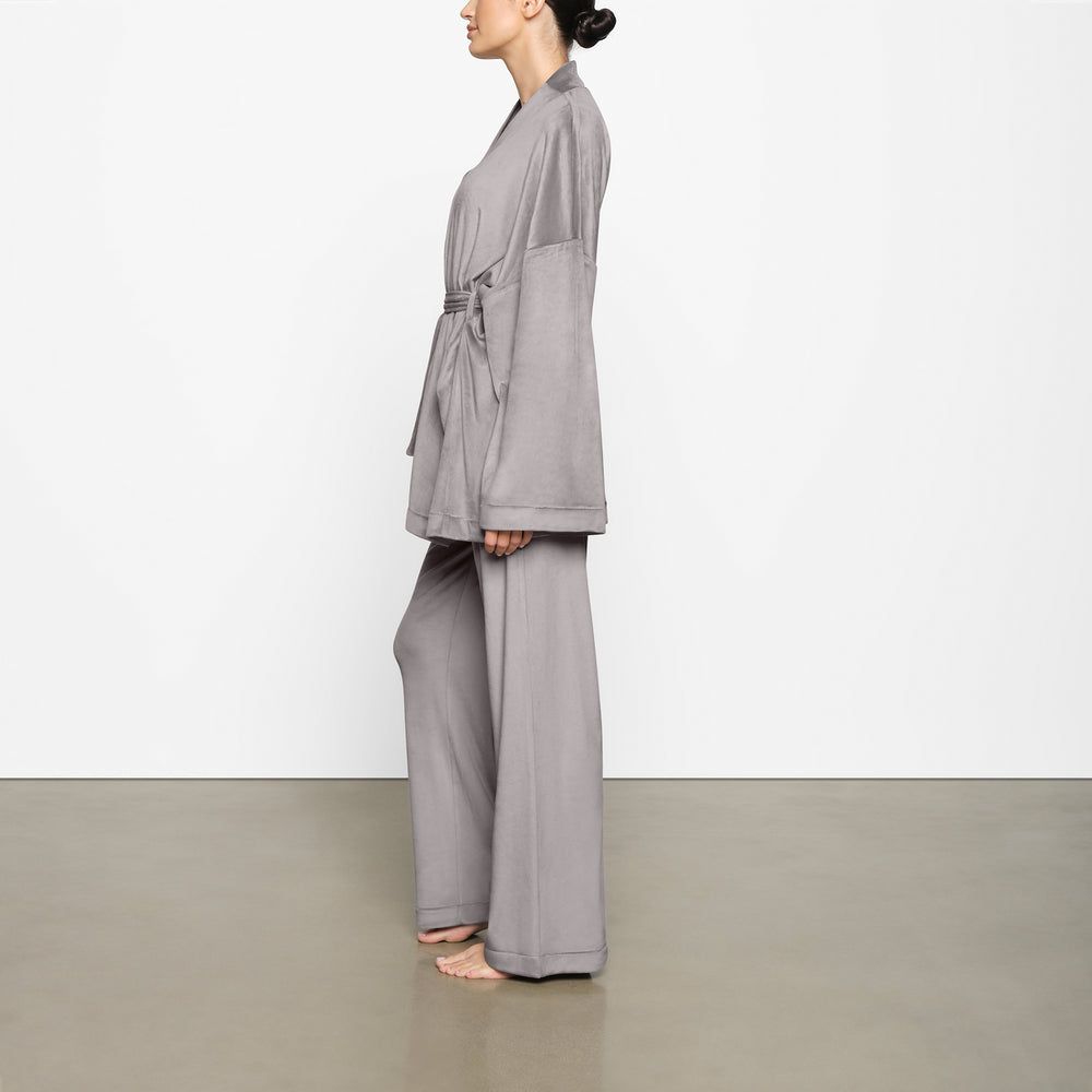Skims VELOUR WRAP Sleep Set Grijs | 81TEMZSFJ