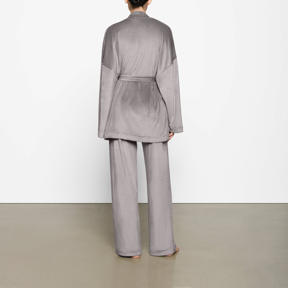Skims VELOUR WRAP Sleep Set Grijs | 81TEMZSFJ