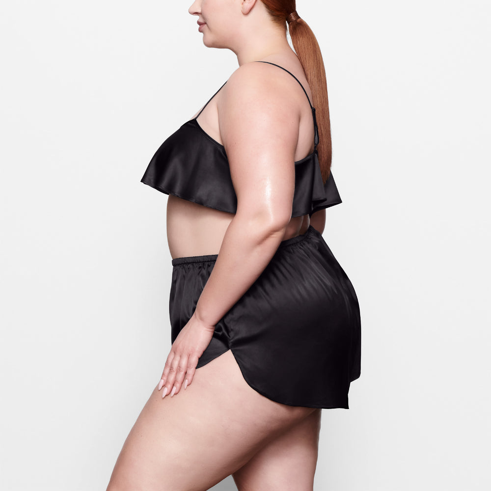 Skims WOVEN SHINE Cami Zwart | 92XRPOFCD