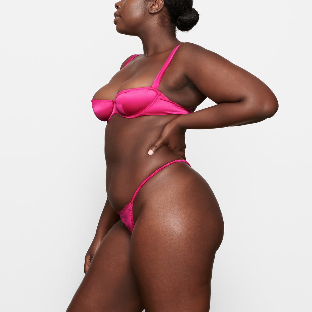 Skims WOVEN SHINE SCRUNCHIE STRING Thong Roze | 12TSRLOKB