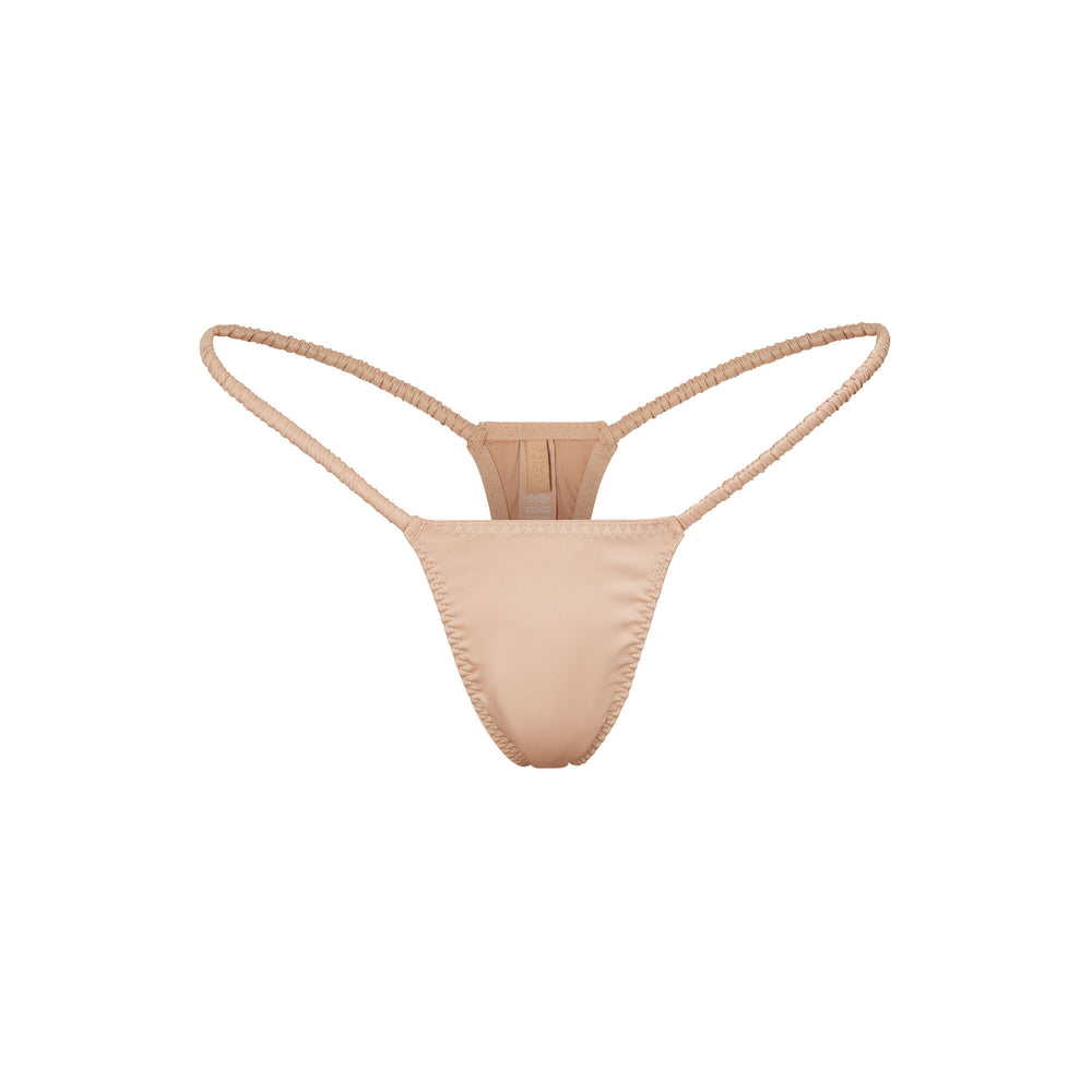 Skims WOVEN SHINE SCRUNCHIE STRING Thong Roze | 42TENFOCV