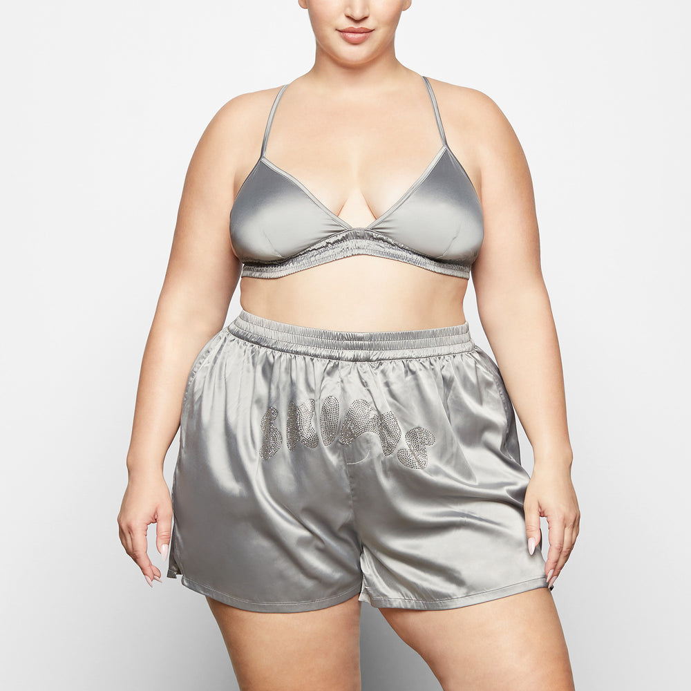 Skims WOVEN SHINE TRIANGLE Bralette Lichtgrijs | 13IJAZRKM