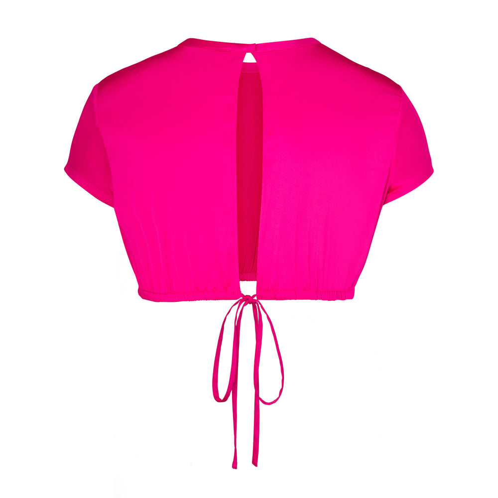 Skims WOVEN SHINE T-shirt Roze | 91OQSBGCN