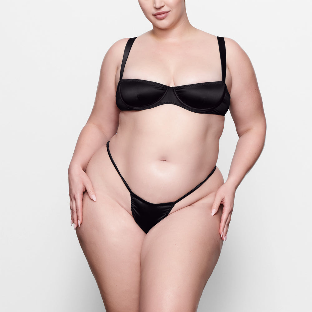 Skims WOVEN SHINE Underwire Bra Zwart | 39FCRKTGU