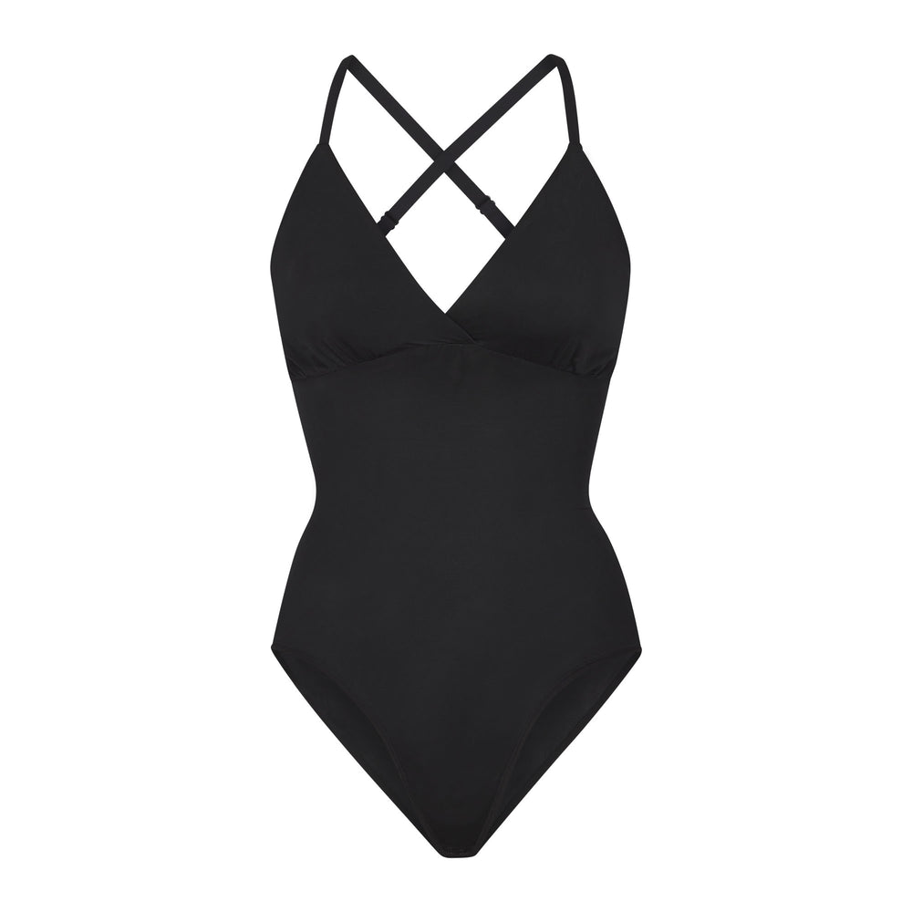 Skims BARELY THERE BODYSUIT BRIEF W/ SNAPS Bodysuit Zwart | 12FAGCEUZ
