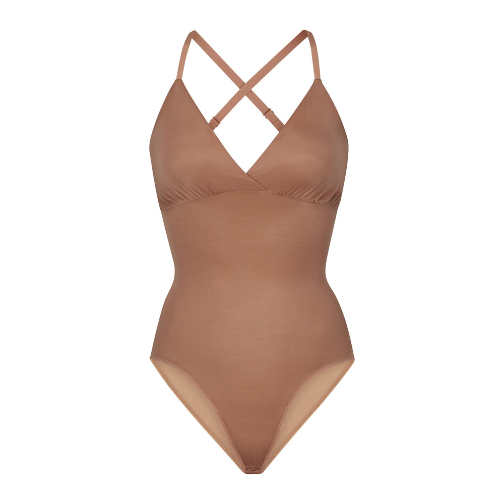 Skims BARELY THERE BODYSUIT BRIEF W/ SNAPS Bodysuit Abrikoos | 16YOXZQNE
