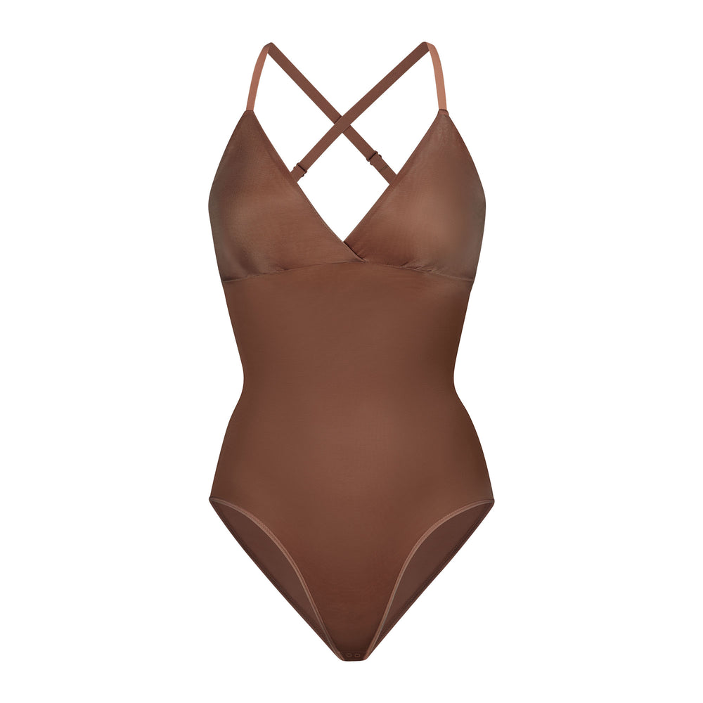 Skims BARELY THERE BODYSUIT BRIEF W/ SNAPS Bodysuit Bruin | 34UTYGZOK