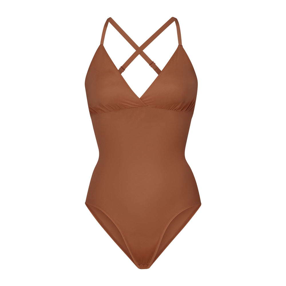 Skims BARELY THERE BODYSUIT BRIEF W/ SNAPS Bodysuit Abrikoos | 42AUJQCBK