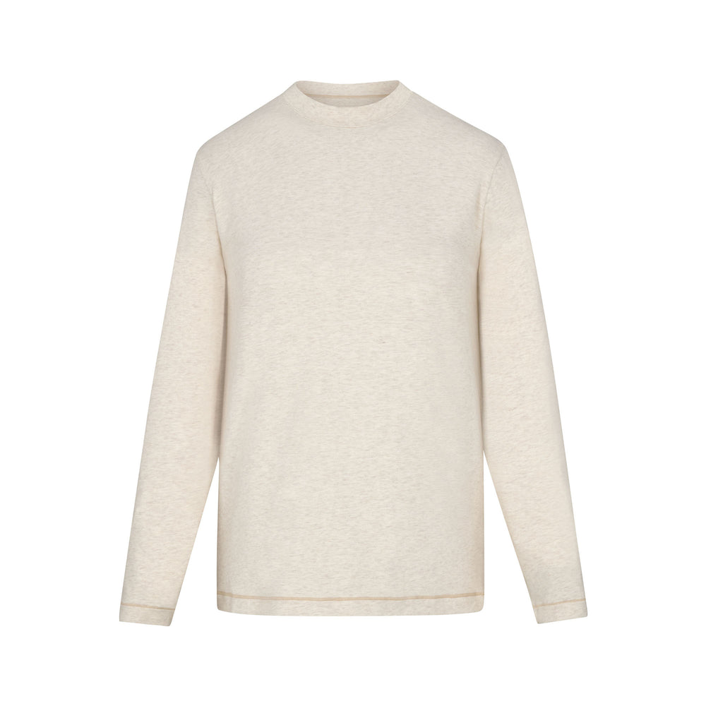 Skims BOYFRIEND LONG SLEEVE T-shirt Wit | 76EHSJCRV