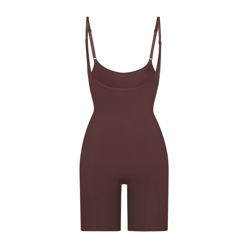 Skims BUTT ENHANCING Open Bust Bodysuit Chocola | 32MSHLVRD