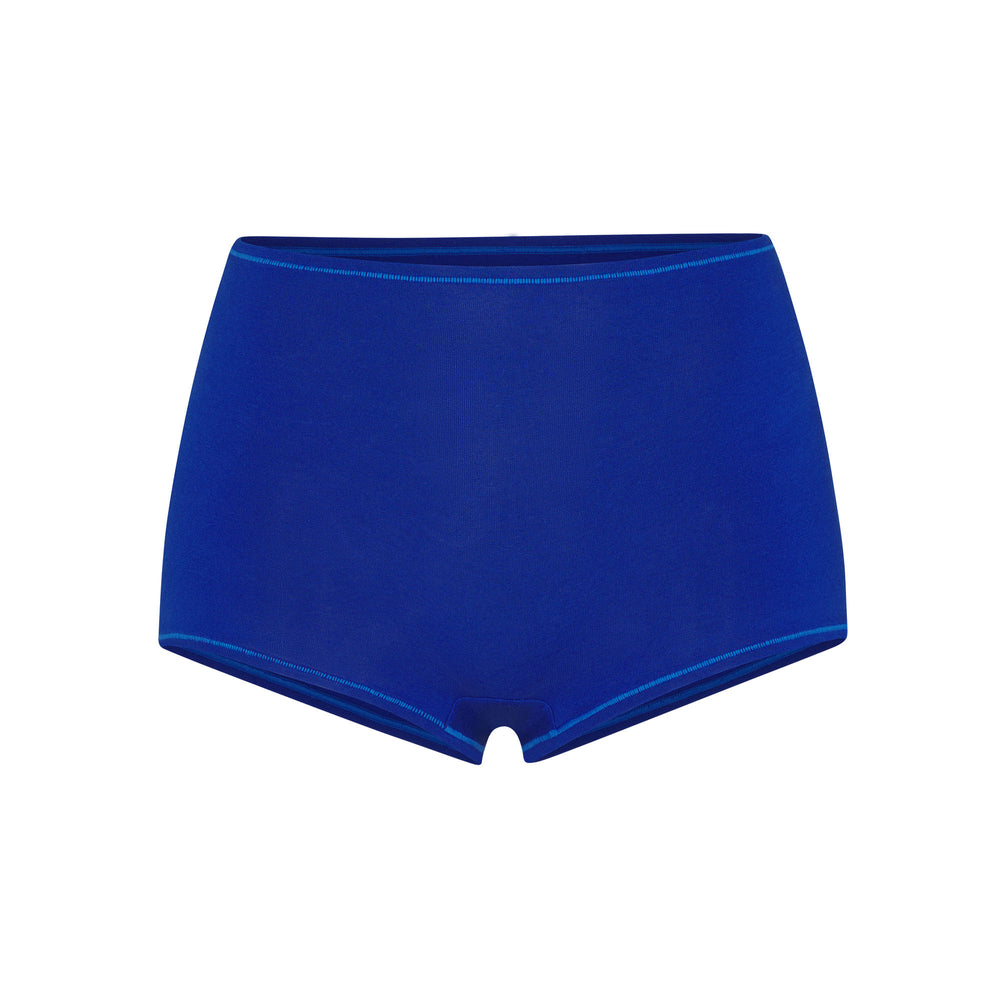 Skims COTTON JERSEY Boy Short Blauw | 98YRNQEMA