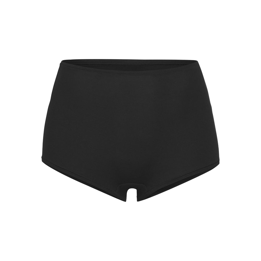 Skims COTTON JERSEY Boy Short Zwart | 68LYKXFZB