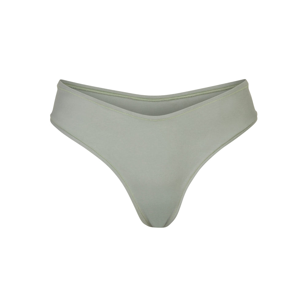Skims COTTON JERSEY DIPPED Thong Blauw | 03CNFUSPT