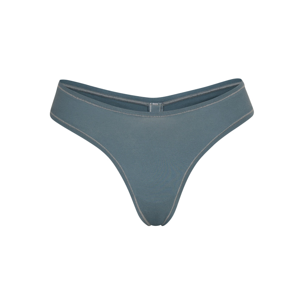 Skims COTTON JERSEY DIPPED Thong Blauw | 26DHBFRIC