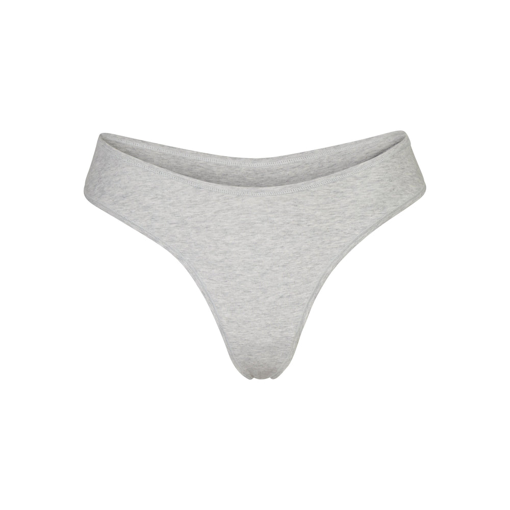 Skims COTTON JERSEY DIPPED Thong Lichtgrijs | 10UZGXSRA
