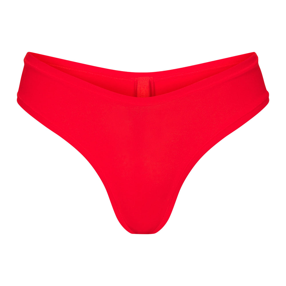 Skims COTTON JERSEY DIPPED Thong Rood | 72PGRWCFA