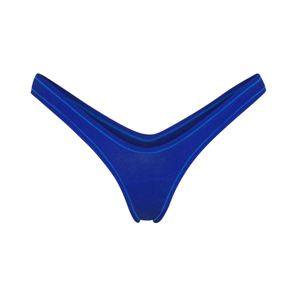 Skims COTTON JERSEY MICRO DIPPED Thong Blauw | 60ULRSDVA