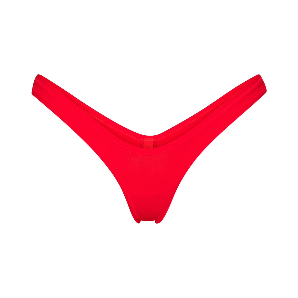 Skims COTTON JERSEY MICRO DIPPED Thong Rood | 20QFYLHGZ