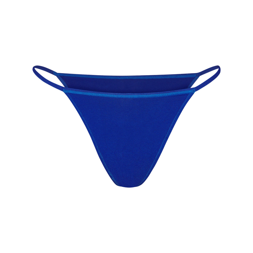 Skims COTTON JERSEY STRING Bikini Blauw | 68ONSRTIL