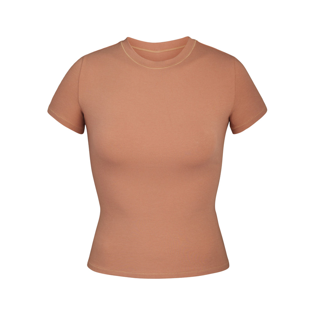 Skims COTTON JERSEY T-shirt Abrikoos | 19MYQCFNW