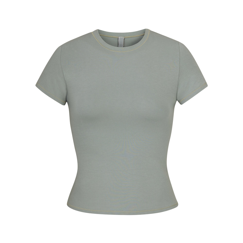Skims COTTON JERSEY T-shirt Blauw | 27CEGOKTL