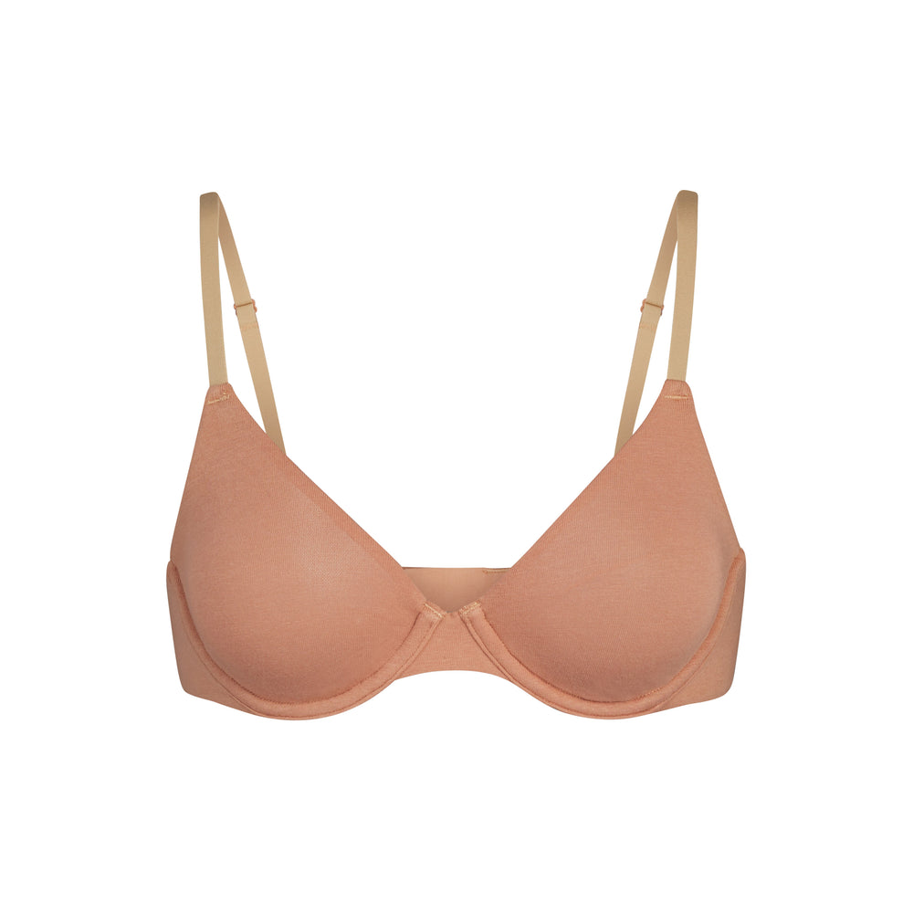 Skims COTTON JERSEY T-shirt Bra Abrikoos | 10ZUMFYPS