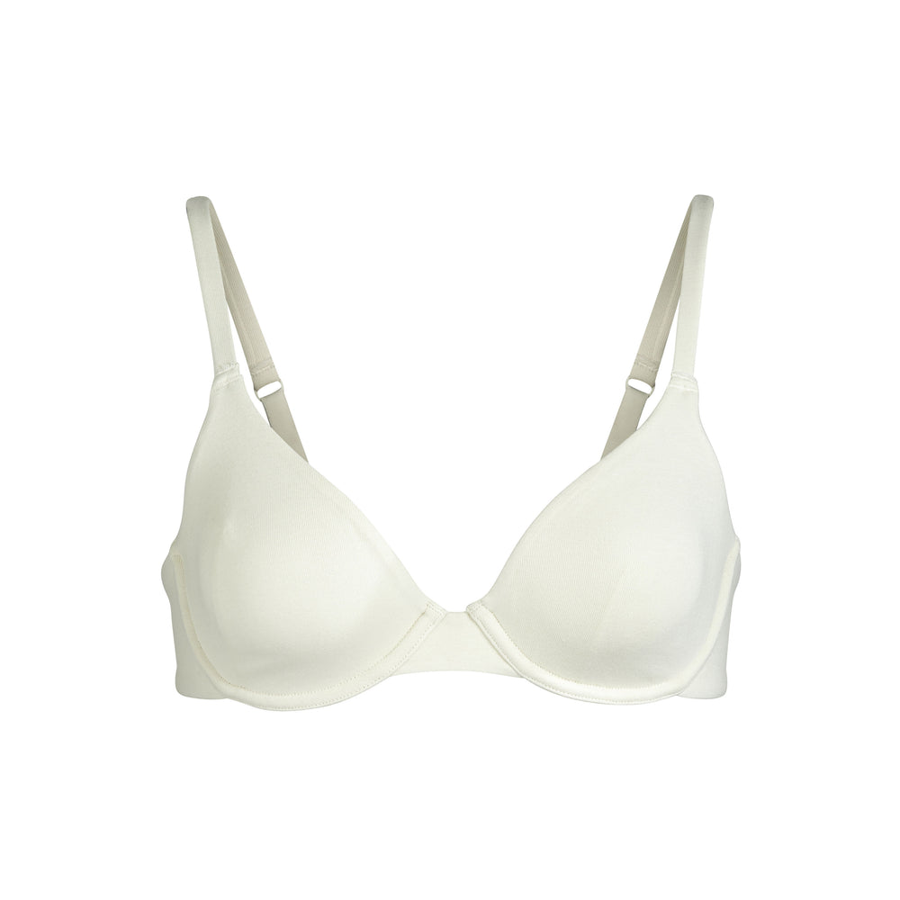 Skims COTTON JERSEY T-shirt Bra Wit | 18IROWVAT