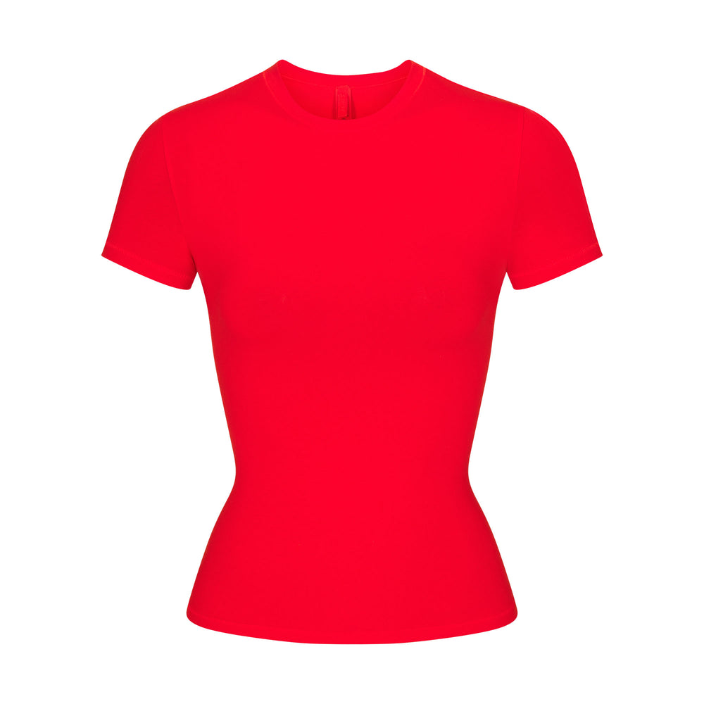 Skims COTTON JERSEY T-shirt Rood | 41GBECRYP