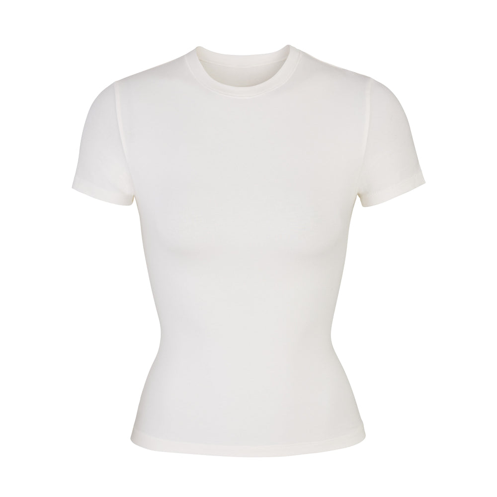 Skims COTTON JERSEY T-shirt Wit | 25HAXVEJM