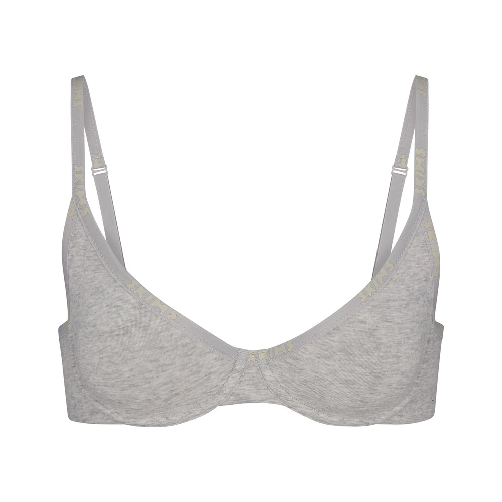 Skims COTTON LOGO DEMI Underwire Bra Lichtgrijs | 50HQYDAWB