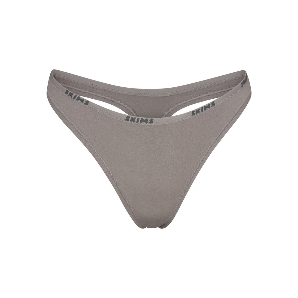 Skims COTTON LOGO DIPPED Thong Grijs | 69MGZIPXL