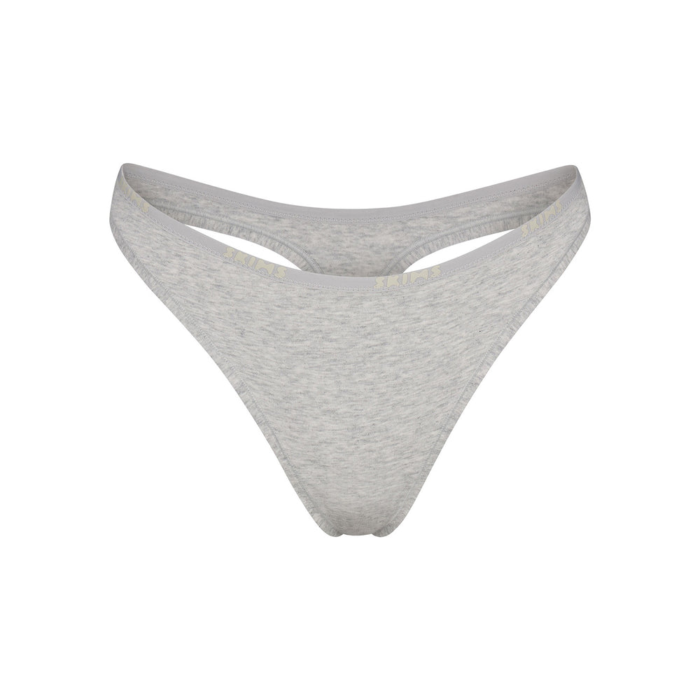 Skims COTTON LOGO DIPPED Thong Lichtgrijs | 03VZMTLXH