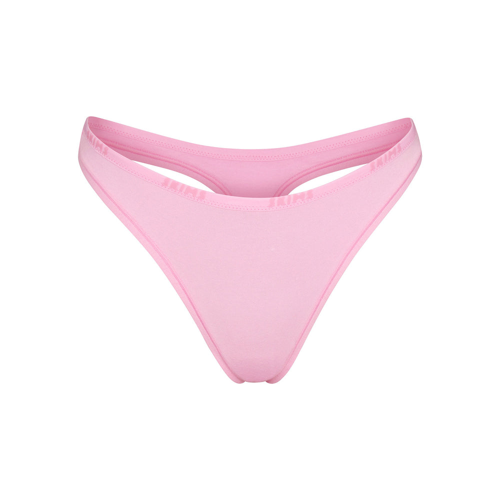 Skims COTTON LOGO DIPPED Thong Roze | 31NISDLFA