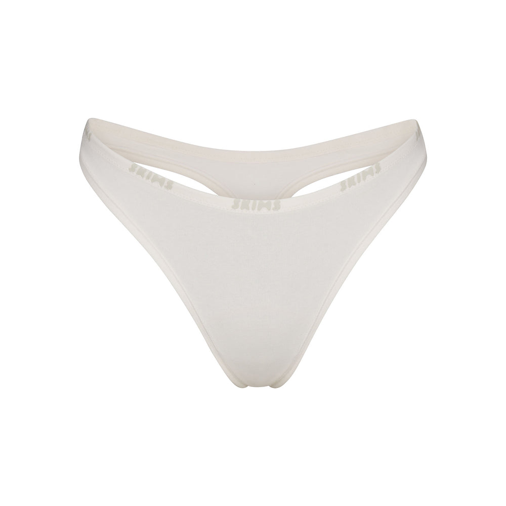 Skims COTTON LOGO DIPPED Thong Wit | 58FBCKWOG