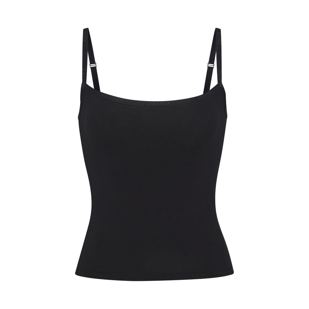Skims COTTON LOGO Tank Zwart | 98UCMBTVL