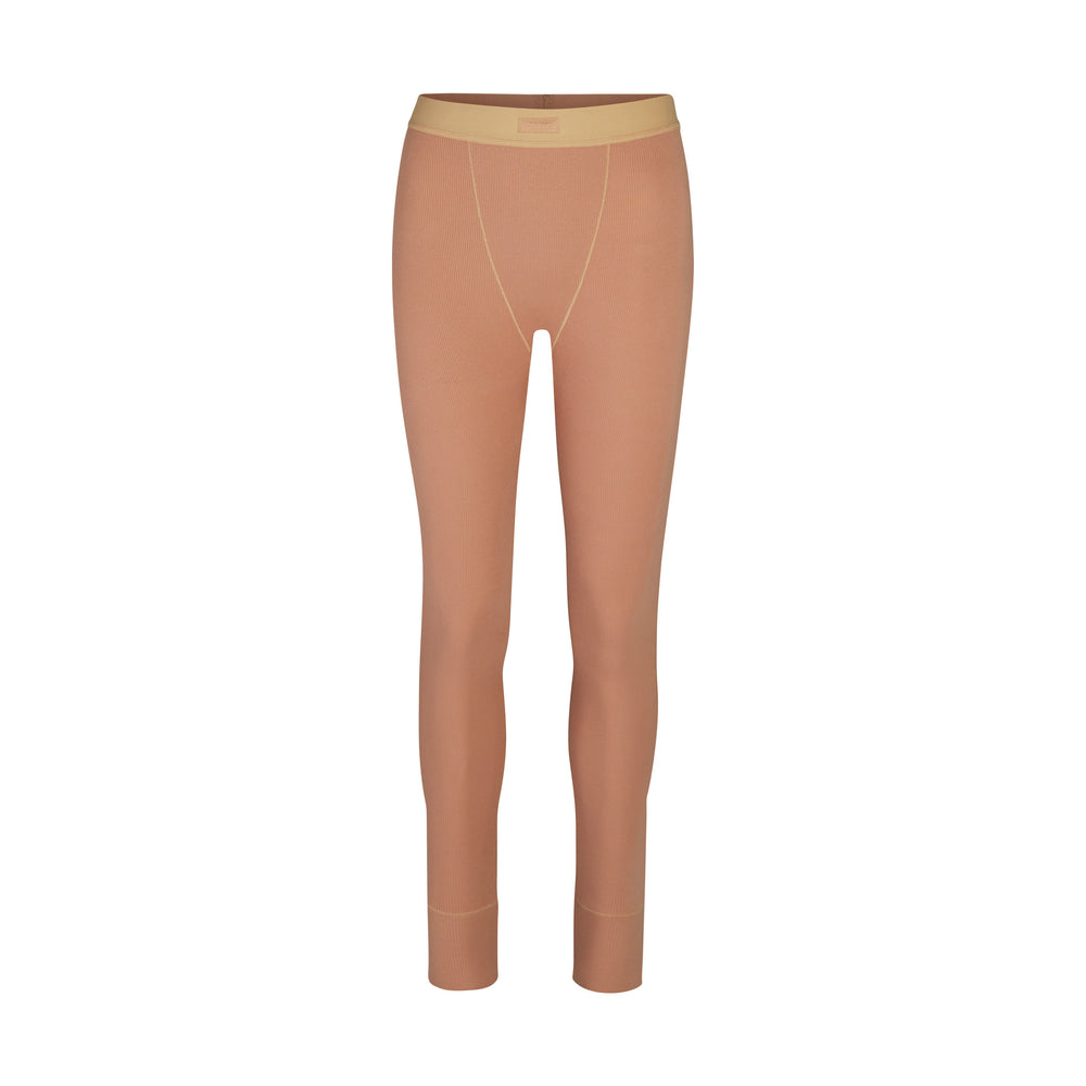 Skims COTTON RIB Leggings Abrikoos | 40KXFUMIV