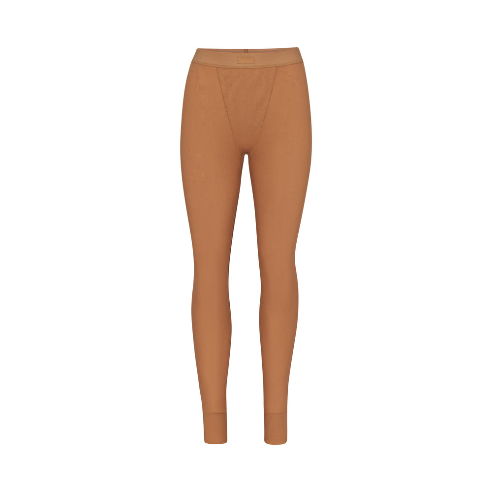Skims COTTON RIB Leggings Bruin | 29SHCNBIR