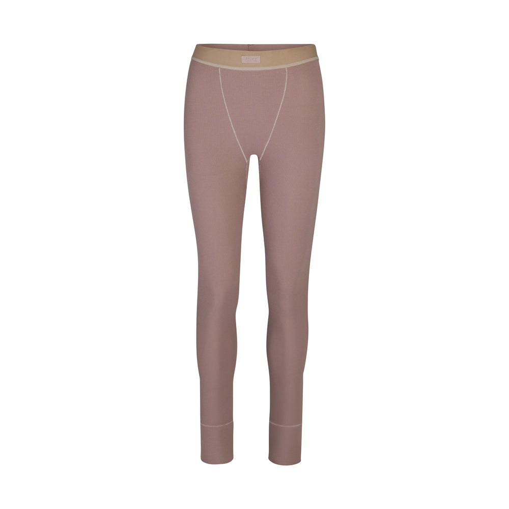 Skims COTTON RIB Leggings Bruin | 70EYGLFBU