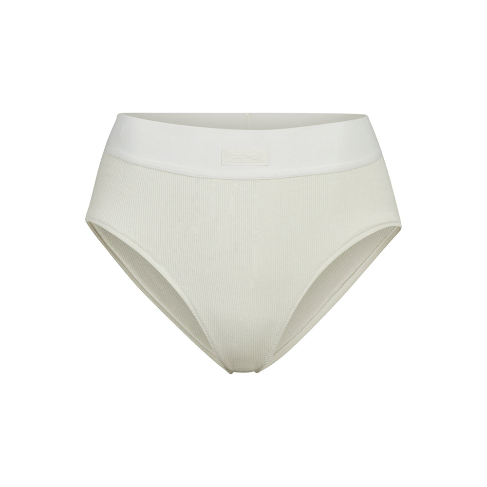 Skims COTTON RIB MID RISE Brief Wit | 32WMYCILN